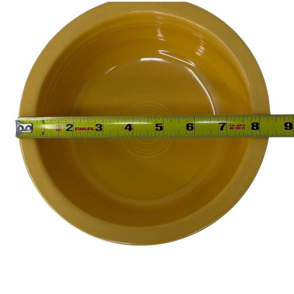 Vintage Fiesta Yellow 8.5" Nappy Serving Bowl Homer Laughlin Fiestaware USA - Picture 5 of 6